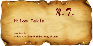 Milos Tekla névjegykártya